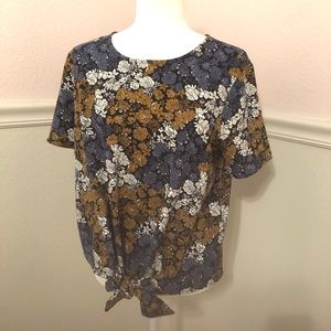Flower print blouse